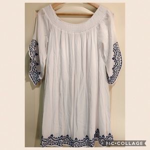 Express Embroidered Off-shoulder Sundress